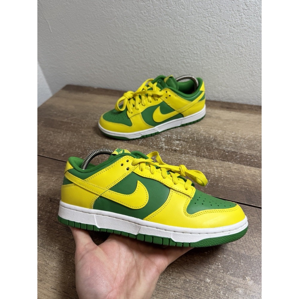 New Nike Dunk Low Brazil Size 7 M 8.5 W Shoes Sneakers Green Yellow